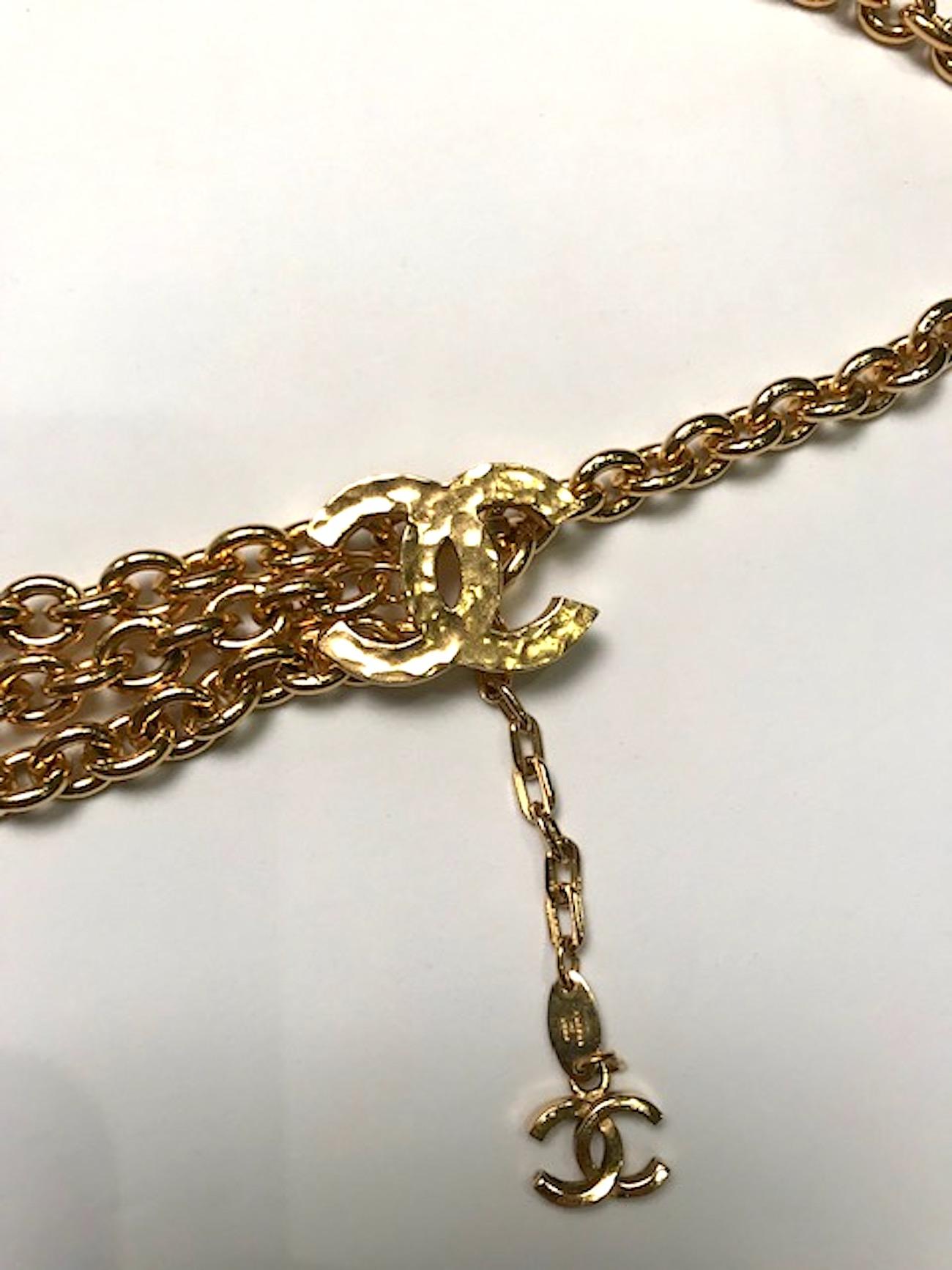 Chanel Gold Chain Belt with center Swags from 1985 4