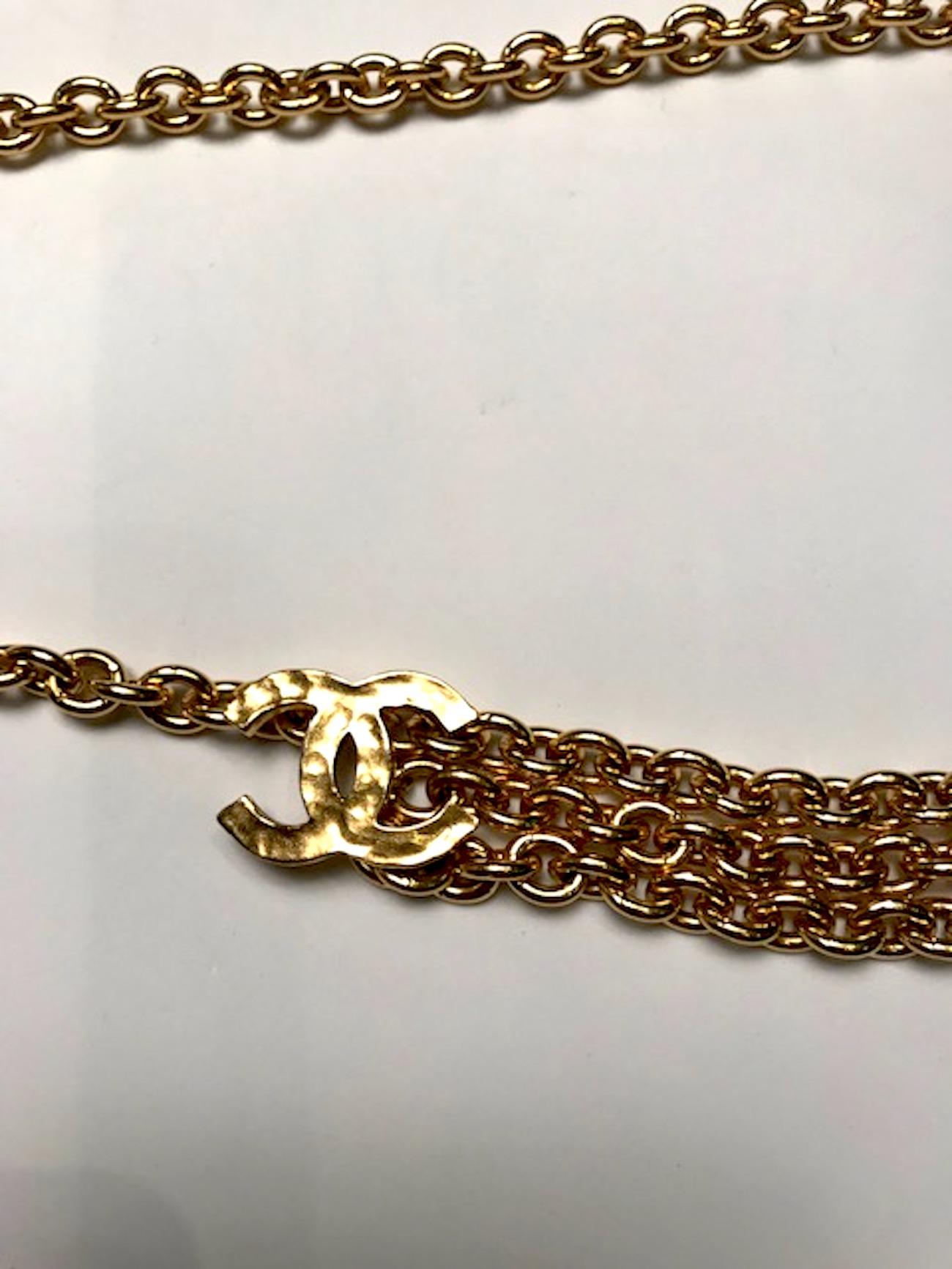 Chanel Gold Chain Belt with center Swags from 1985 3