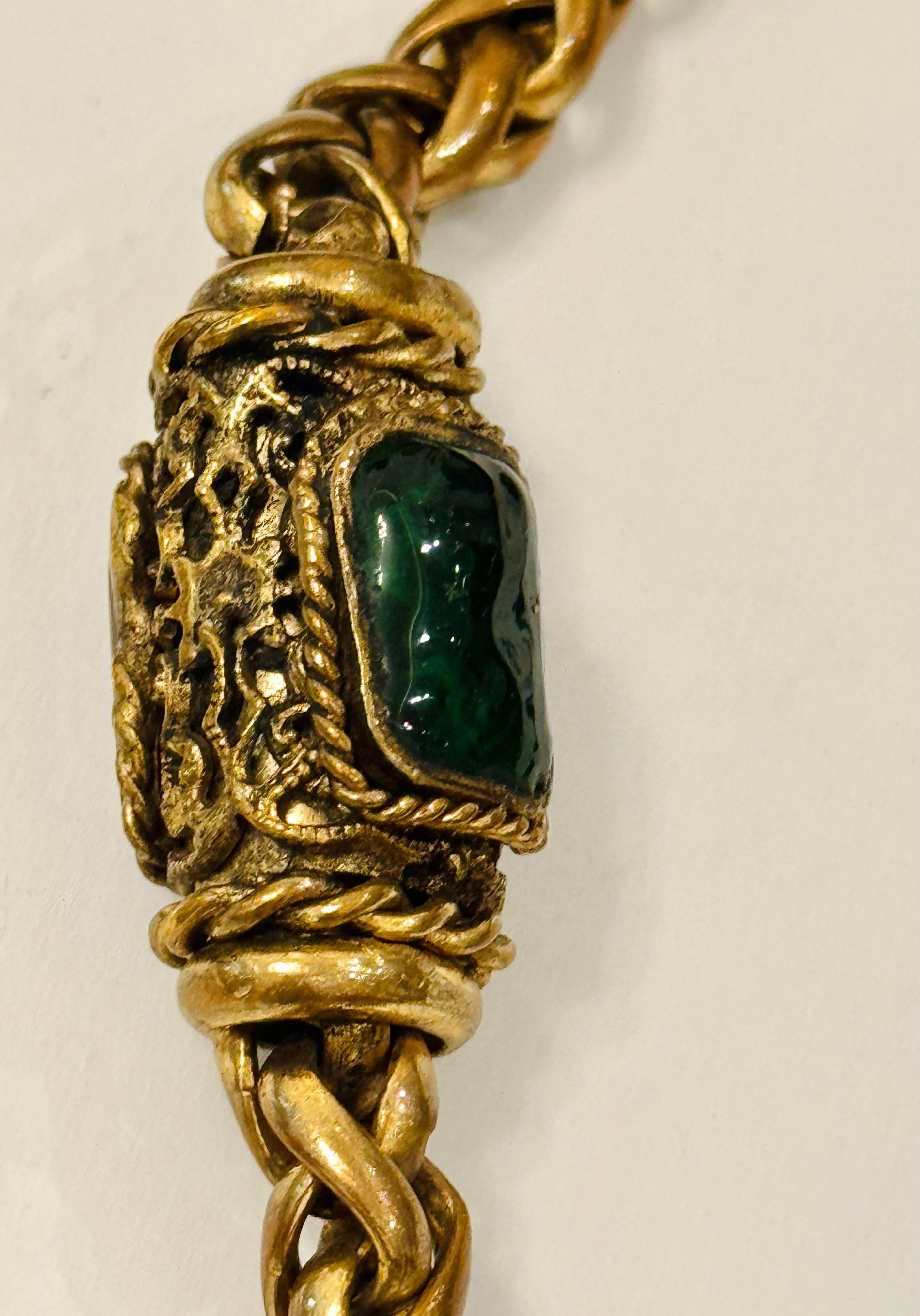 Chanel 1985 collana Gripoix sautoir In condizioni buone in vendita a PARIS, FR