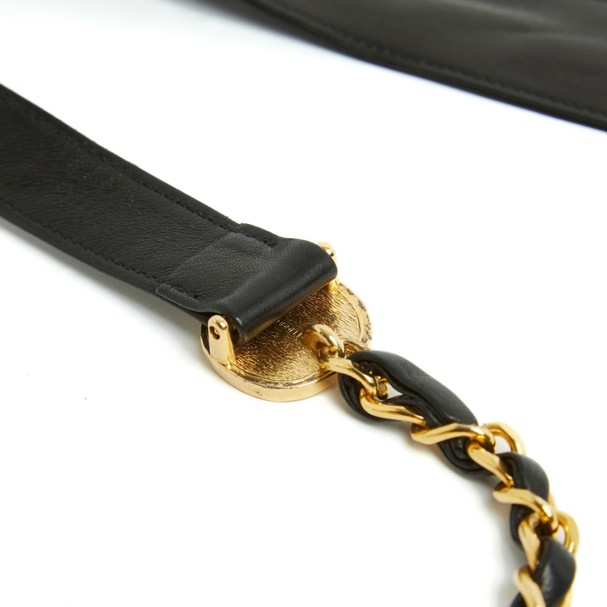 Chanel 1985s Ceinture T75 Cadena medallones de cuero Cinturón US27 28 en Excelente Estado en PARIS, FR