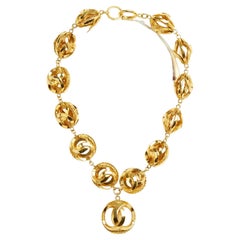 Chanel 1985s Collier CC Maxi CC Alta Costura Collar Gargantilla