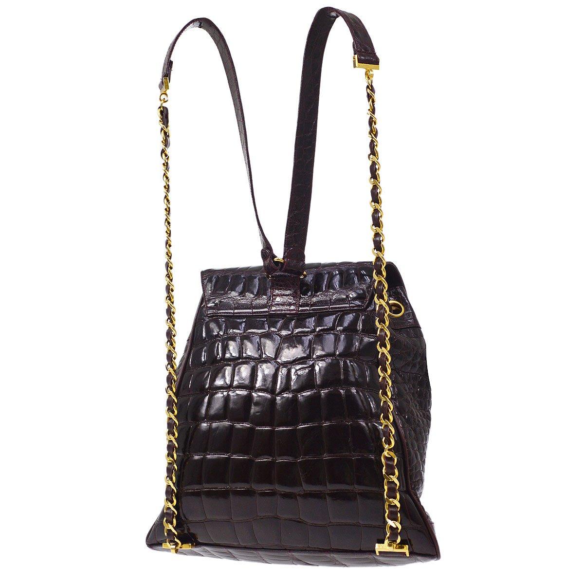 Chanel Backpack Bordeaux Crocodile Skin

Additional information:
Material : Crocodile Skin
Color: Bordeaux
Pocket : Outside: - Inside: Zipper Pocket*1
Accessories : Authenticity Seal, Authenticity Card, Dust Bag
Size(Inch) : W 11.4 x H 11.8 x D 3.1