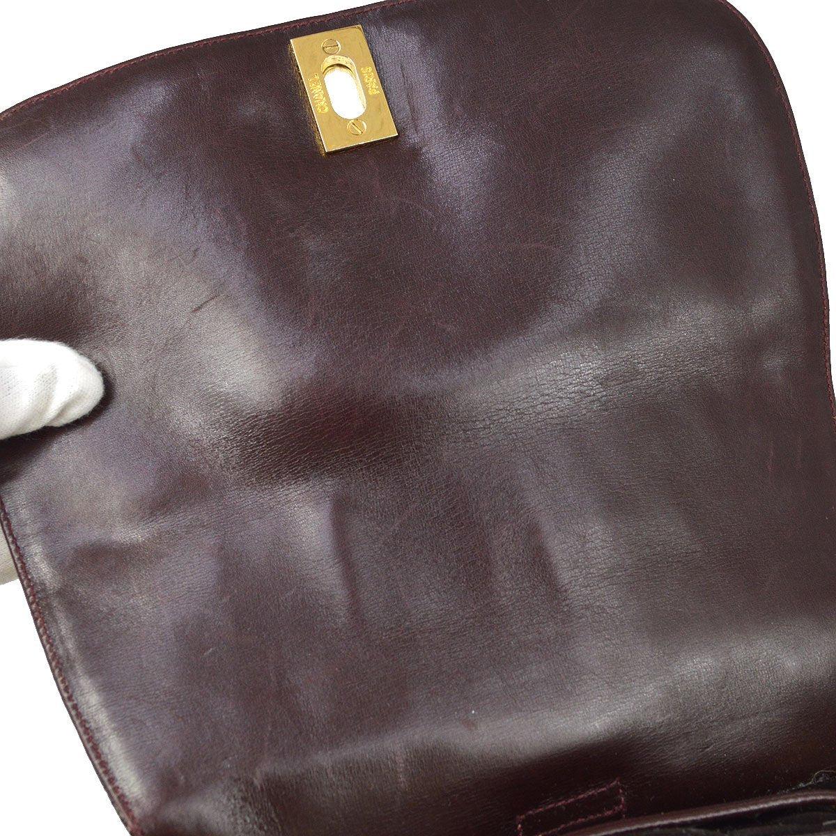 Chanel 1986-1988 Backpack Bordeaux Crocodile For Sale 3