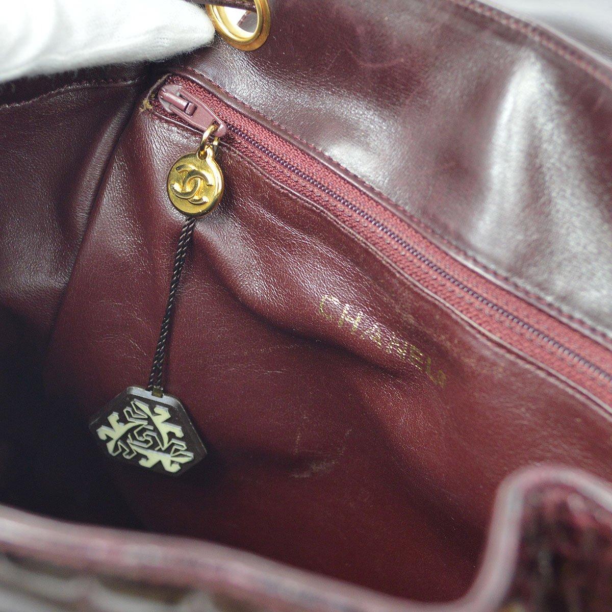 Chanel 1986-1988 Backpack Bordeaux Crocodile For Sale 4