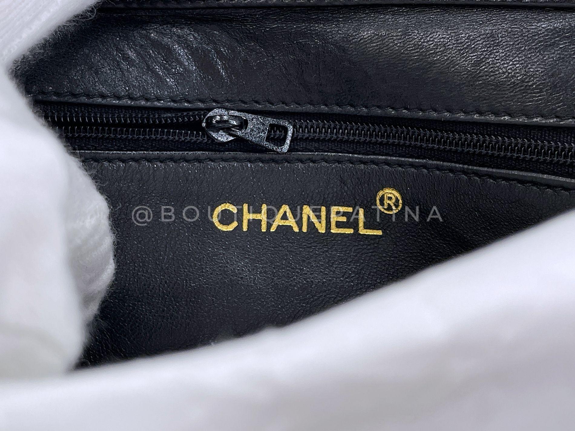 Chanel 1986 Vintage Negro Lentejuelas Noche Embrague Bolsa Crossbody 68583 en venta 7
