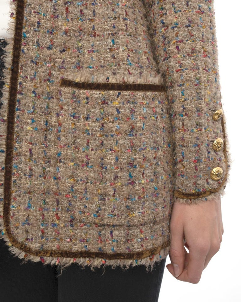 Tweed suit jacket Chanel Brown size 36 FR in Tweed - 32828762