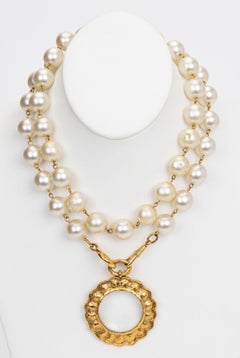 Chanel 1987 Pearl Magnifier Necklace