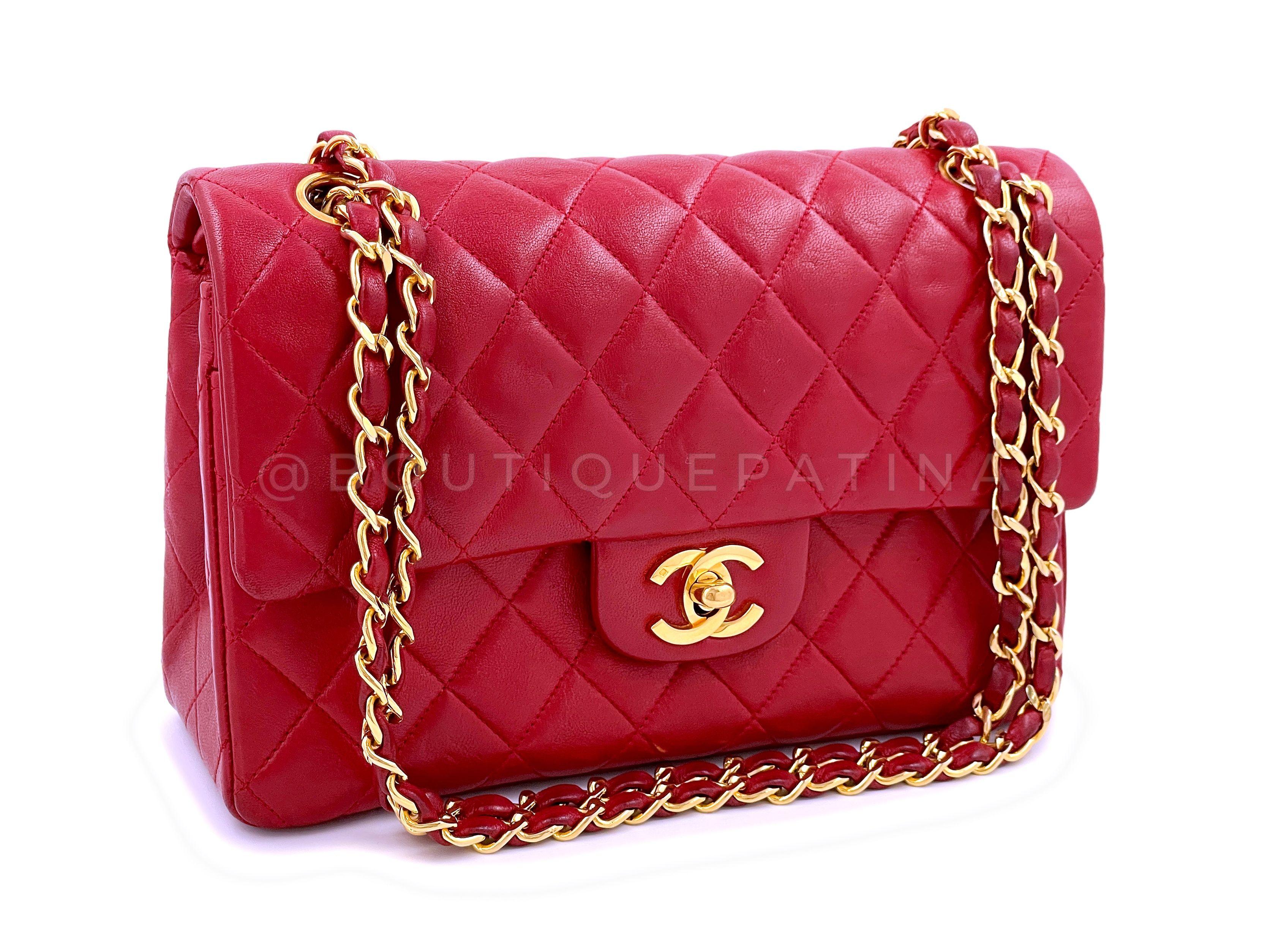 Store SKU: 64794
The iconic holy grail bag is the Chanel Classic Flap. Coveted for its simplicity and elegance - woven chain double strap that can be worn short or long, turnlock CC clasp, lambskin interior. 

With a double flap, or another flap on