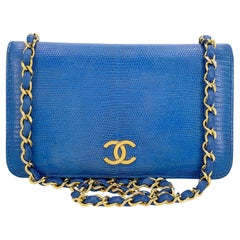 Chanel 1988 Used Turquoise Blue Full Flap Bag 24k GHW 68144