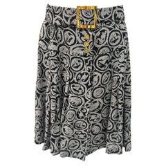 Chanel 1989 collector belted silk skirt