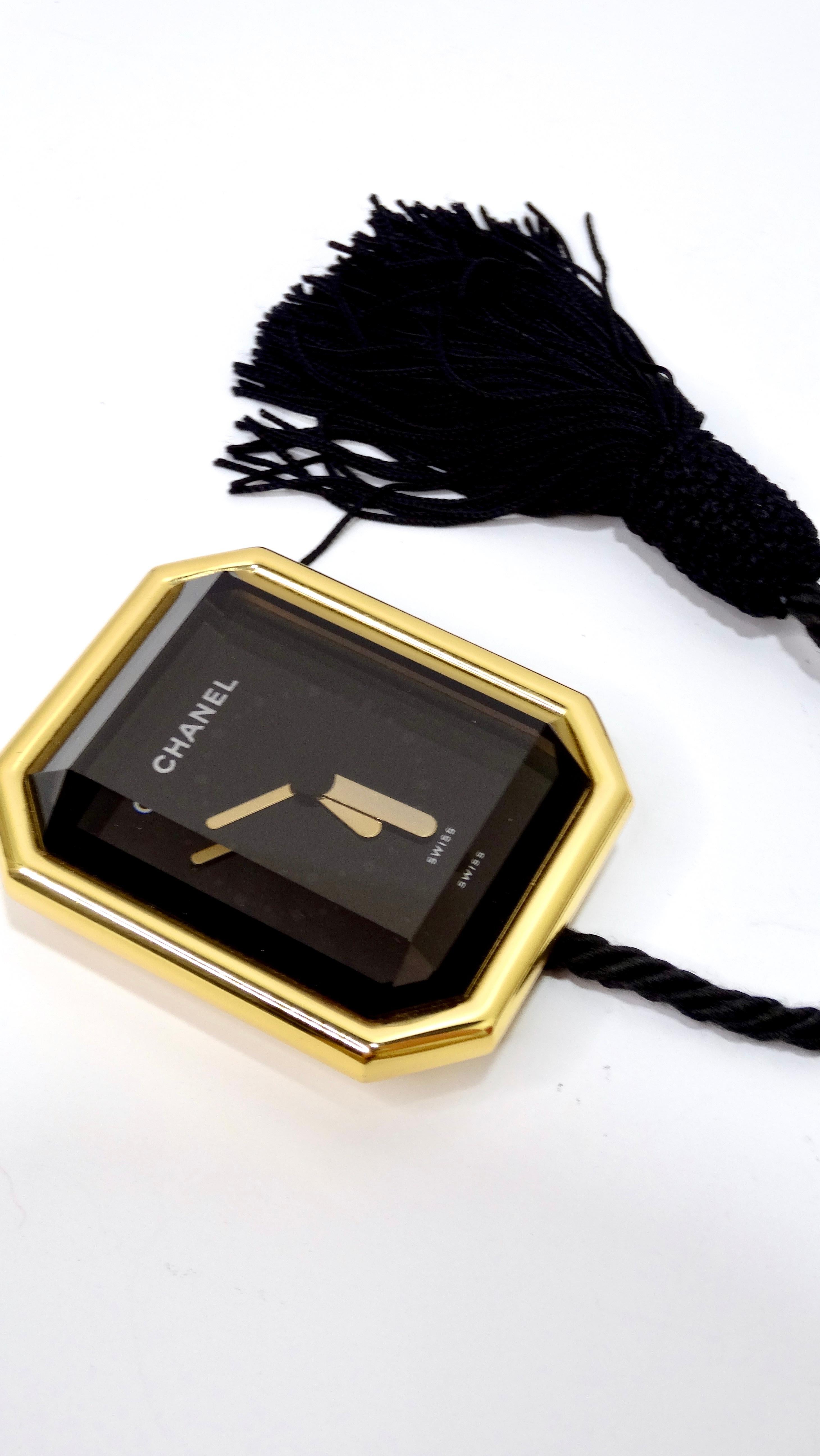 Get your hands on this ultra-rare piece of Chanel history! This was a limited edition collection put forth by Chanel in the late 1980's. Have you every seen something this sophisticated and beautiful? This is featured in a black and brilliant gold