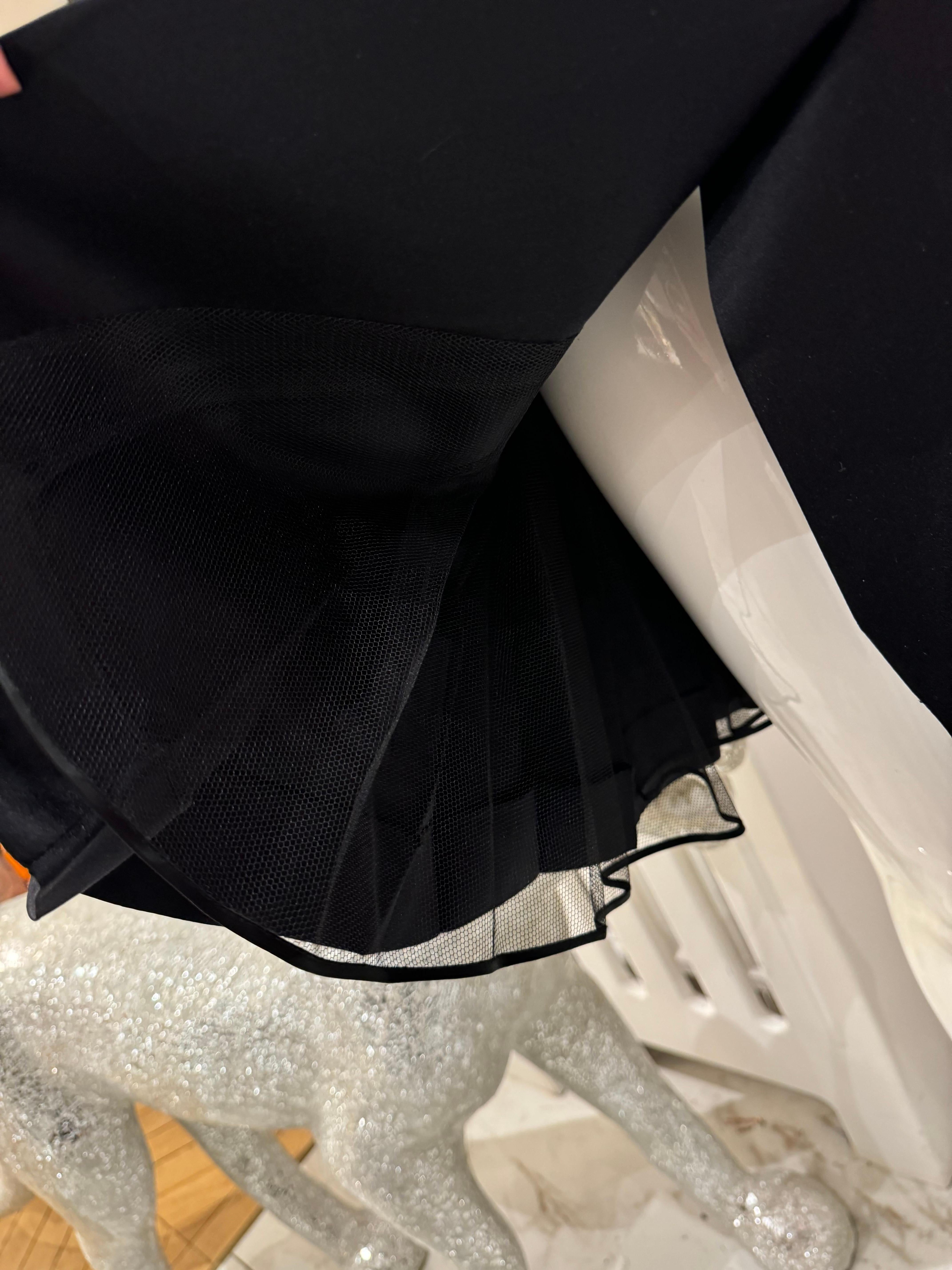 Vestido de satén de seda negro de la pasarela Chanel 1990-1991 Negro