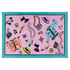 Asciugamano da spiaggia Chanel 1990-2000s Multicolore Icon-jacquard