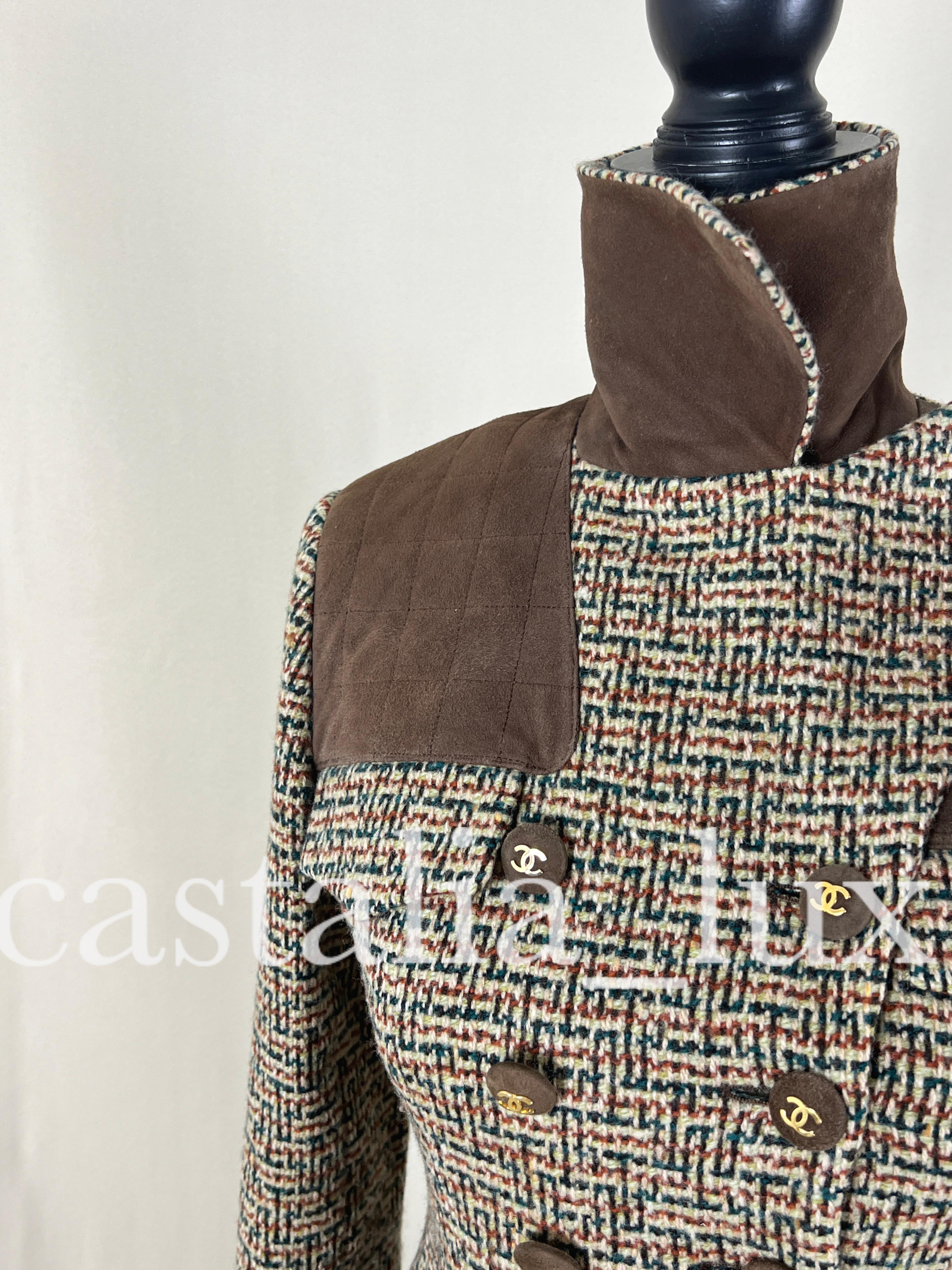 Chanel 1990 Iconic Old English Style Tweed Jacket 9