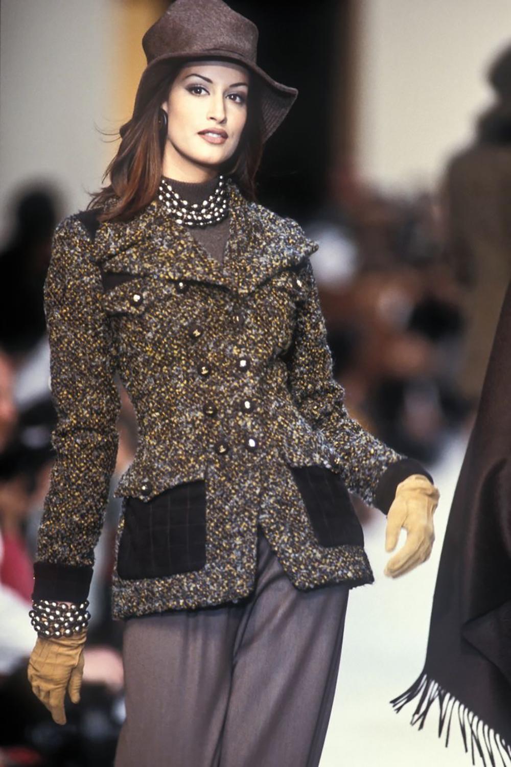 Chanel 1990 Iconic Old English Style Tweed Jacket 1
