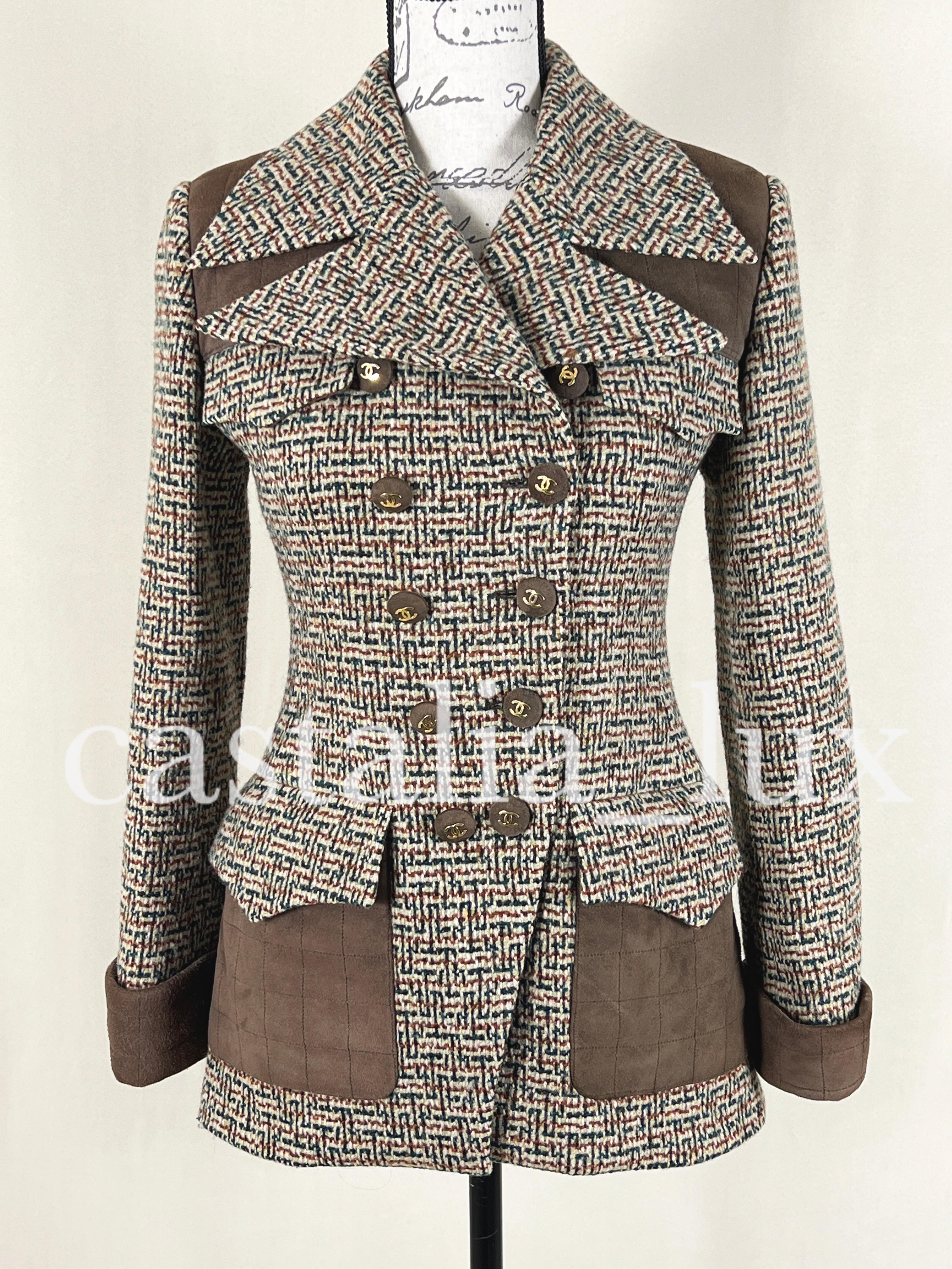 Chanel 1990 Iconic Old English Style Tweed Jacket 2