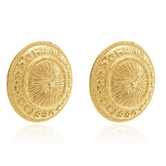 Chanel 1990 Medallion Earrings