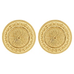 Chanel 1990 Medallion Earrings