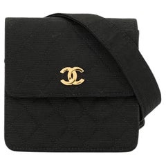 Chanel 1990 Retro Diamond Quilted Belt Waist Mini Classic Flap Bag