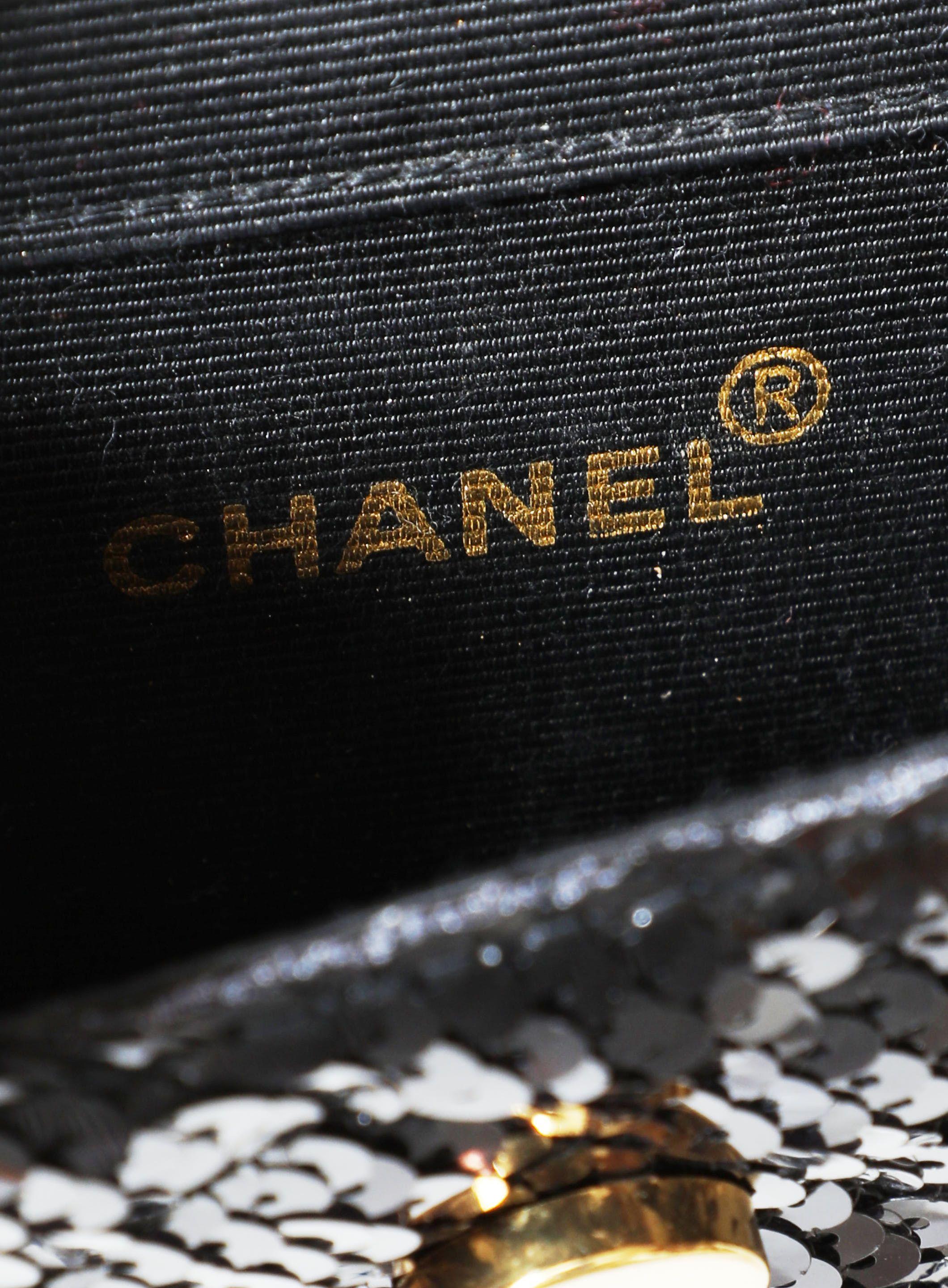 Chanel 1990 Vintage Diamond Quilted Belt Waist Mini Classic Sequin Flap Bag For Sale 4