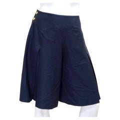Chanel 1990's Bermuda Navy Shorts