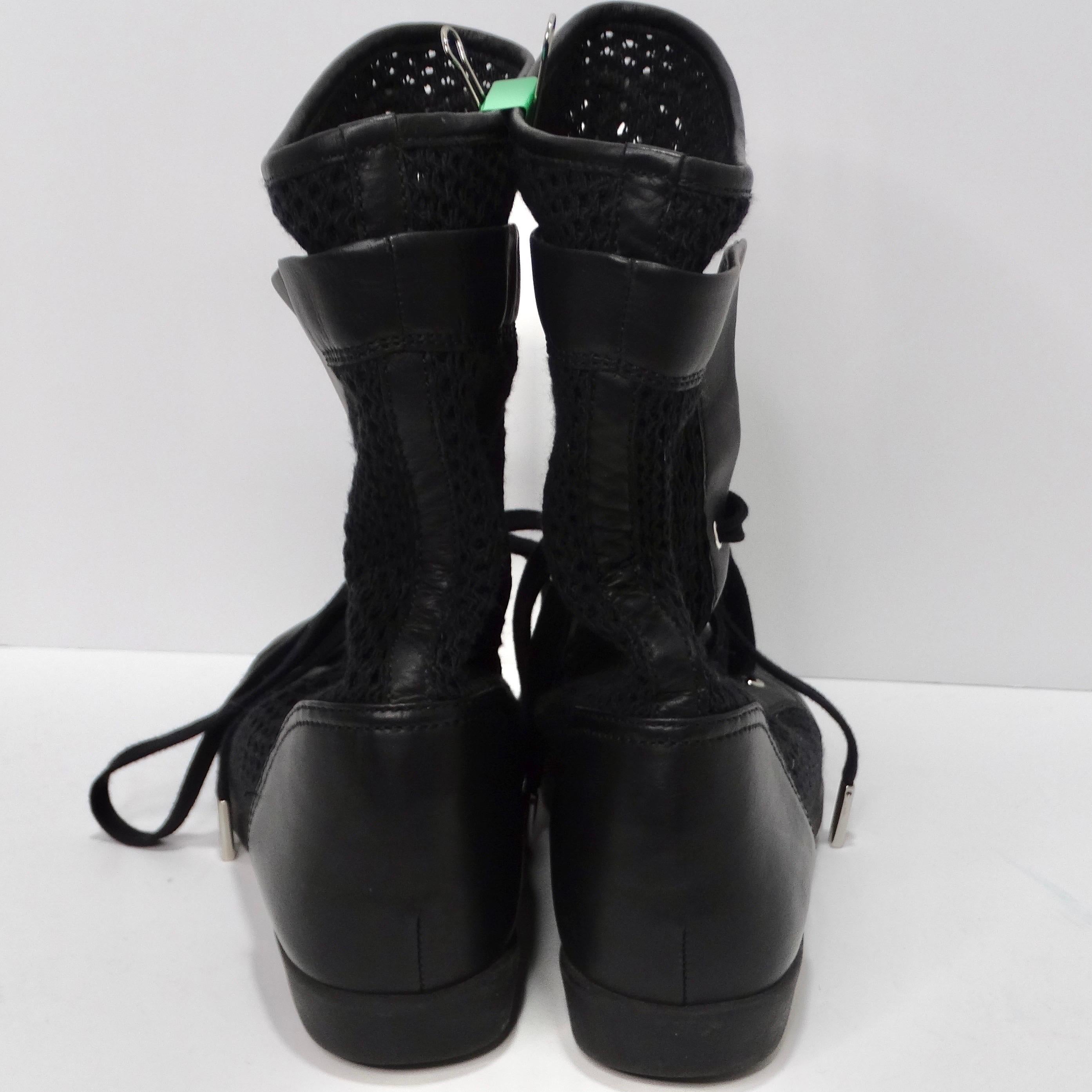 Chanel 1990s Black High Top Sneakers For Sale 7