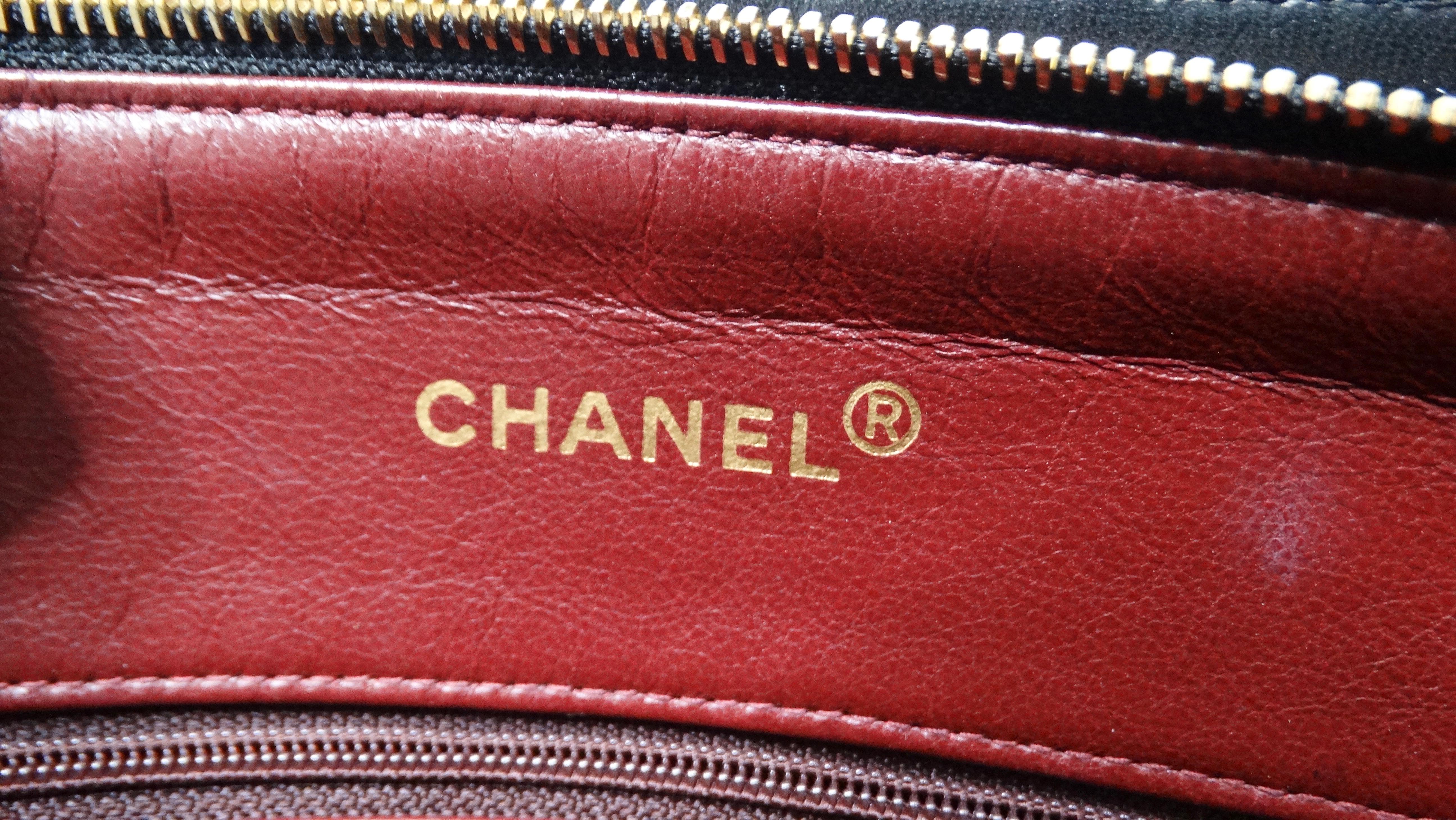 Chanel 1990s Black Lambskin Quilted Messenger Shoulder Bag 6