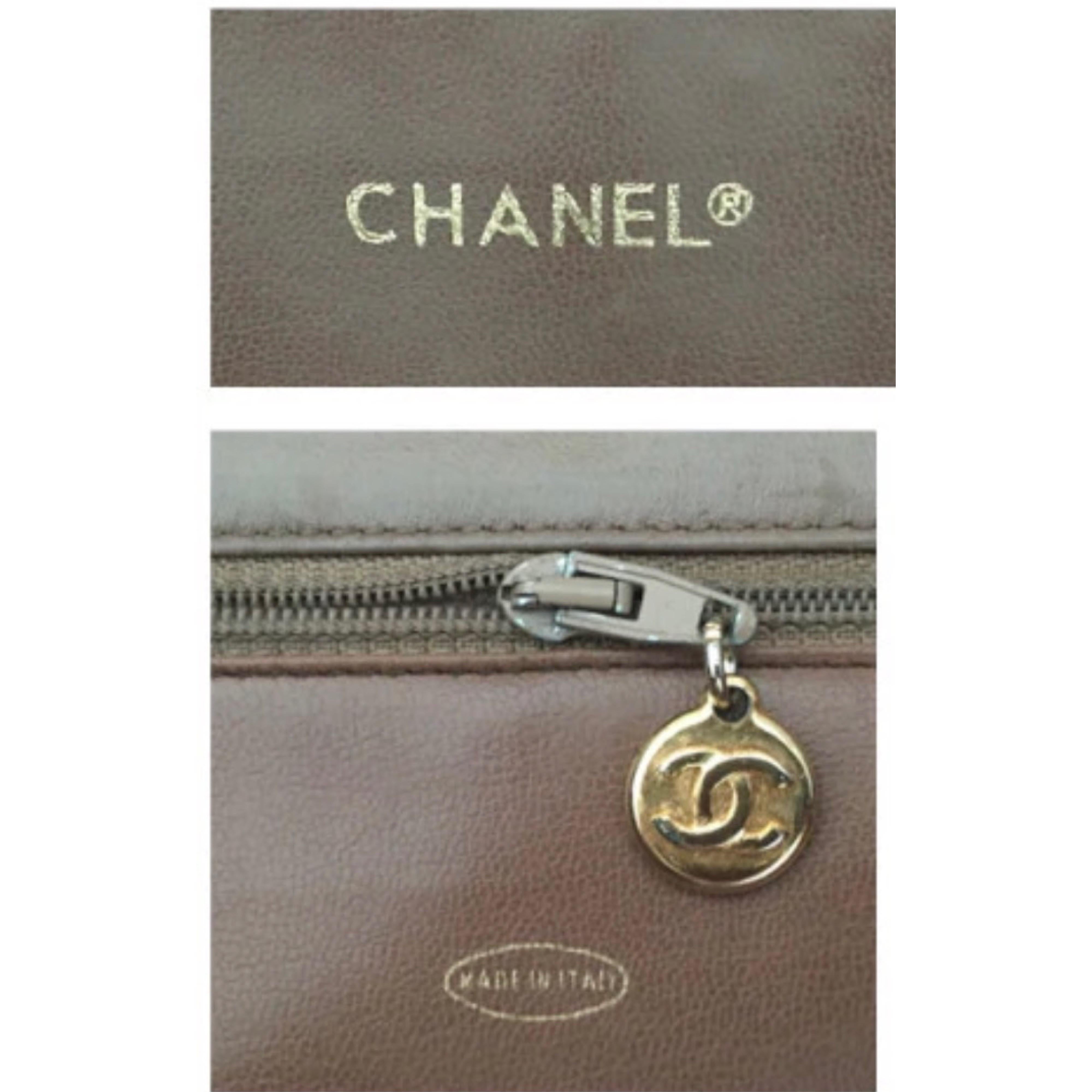 Super Rare early 90s Chanel ( Karl Lagerfeld era ) brown lambskin leather extra large jumbo tote bag ! Features signature diamond shaped quilting throughout. Large enough to be used as an overnight bag. 24 karat gold plated hardware. Large gold CC