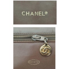 Vintage 1990s Chanel Brown Quilted Jumbo Tote Shoulder Bag Purse Gold CC Charm