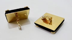 Chanel 1990s CC Suede Earrings