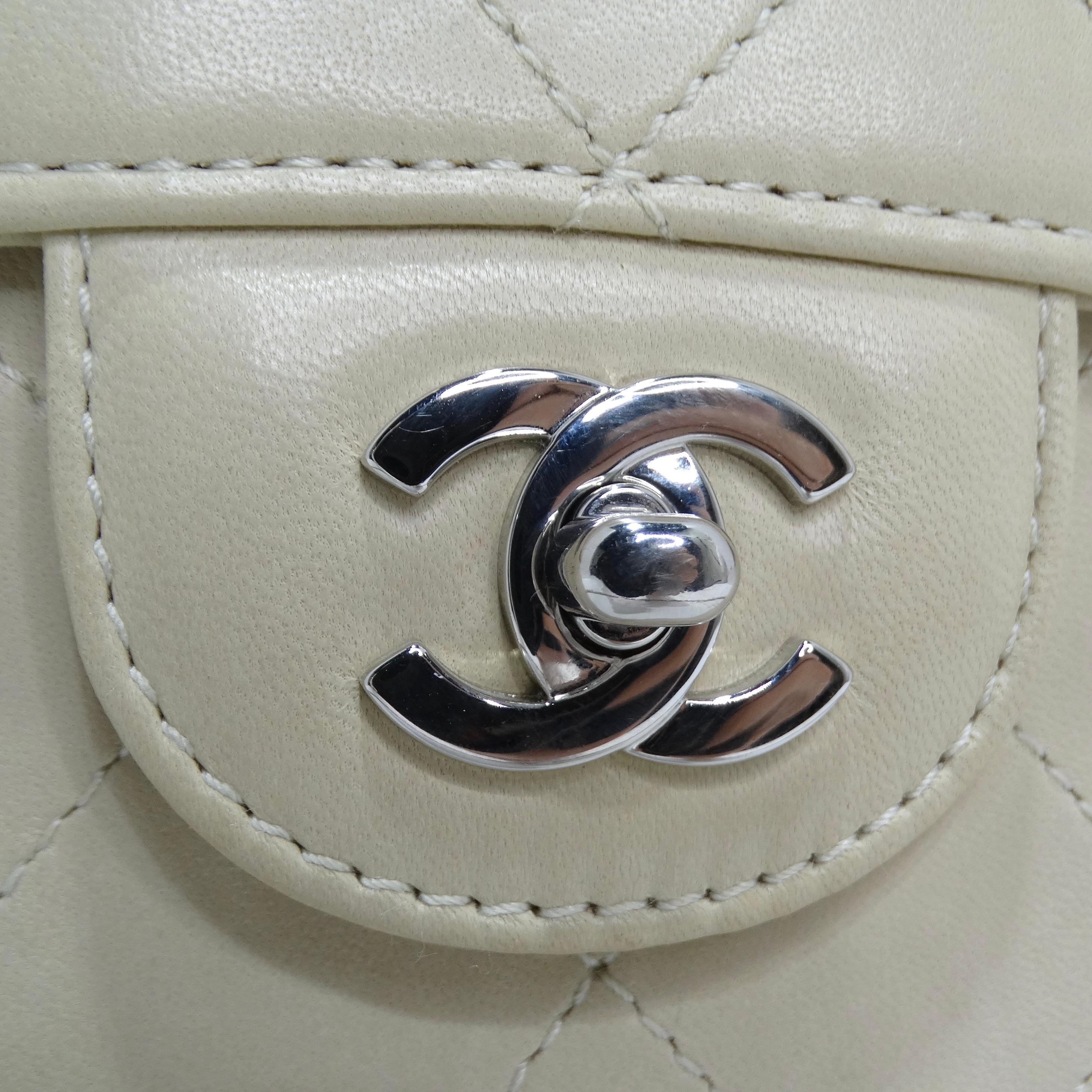 Chanel 1990s Goat Skin Single Flap with Palladium Hardware In Excellent Condition In Scottsdale, AZ