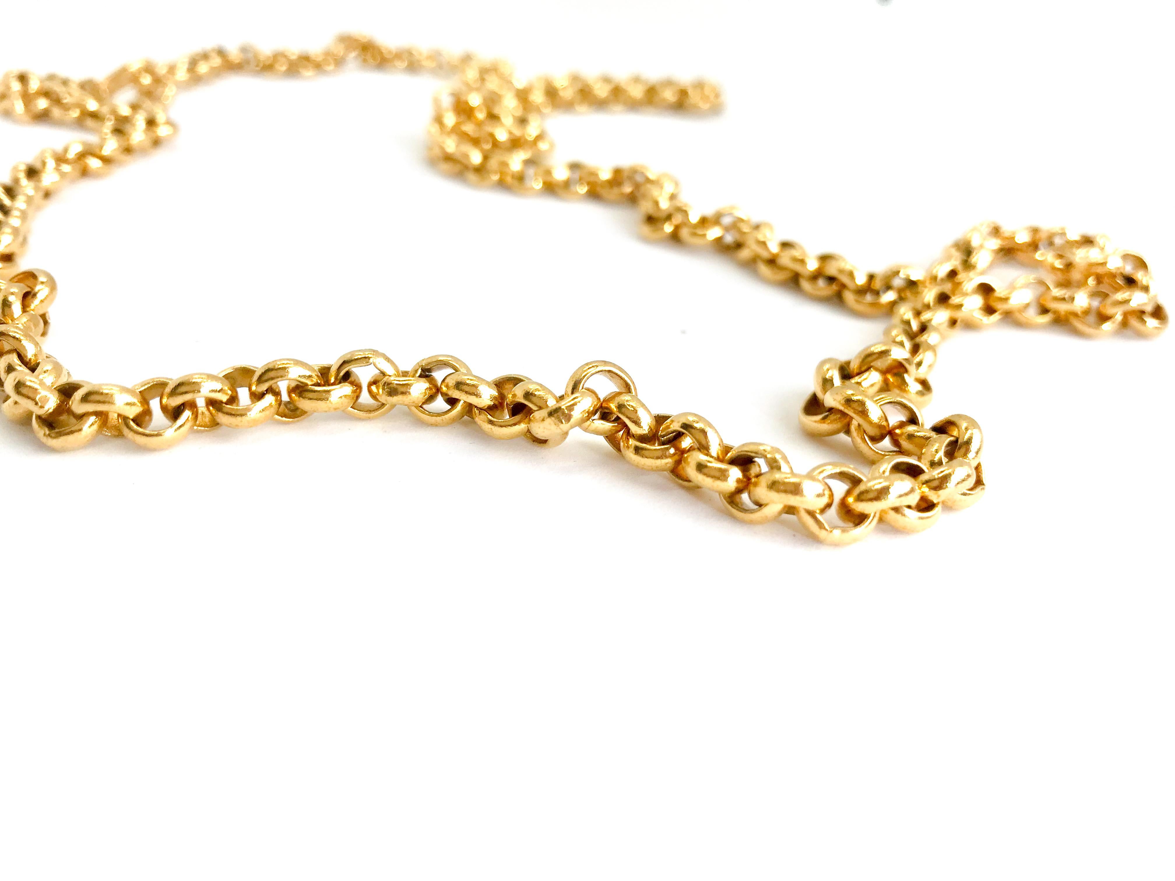 Chanel 1990s Gold Plated Belcher Chain (Zeitgenössisch)