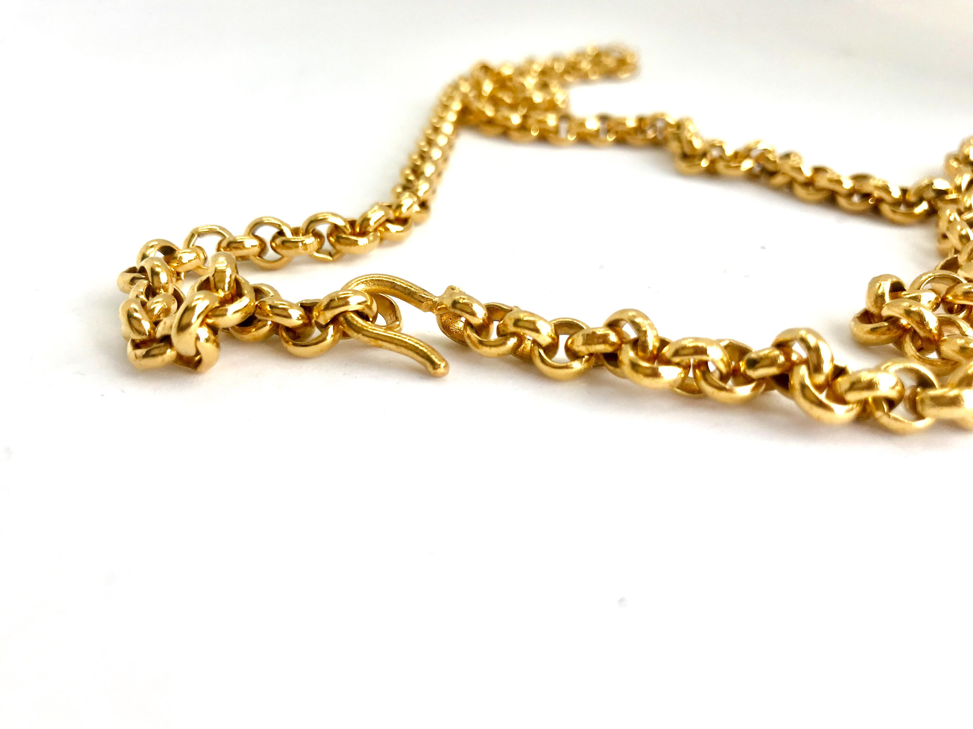 Chanel 1990s Gold Plated Belcher Chain im Zustand „Hervorragend“ in London, GB