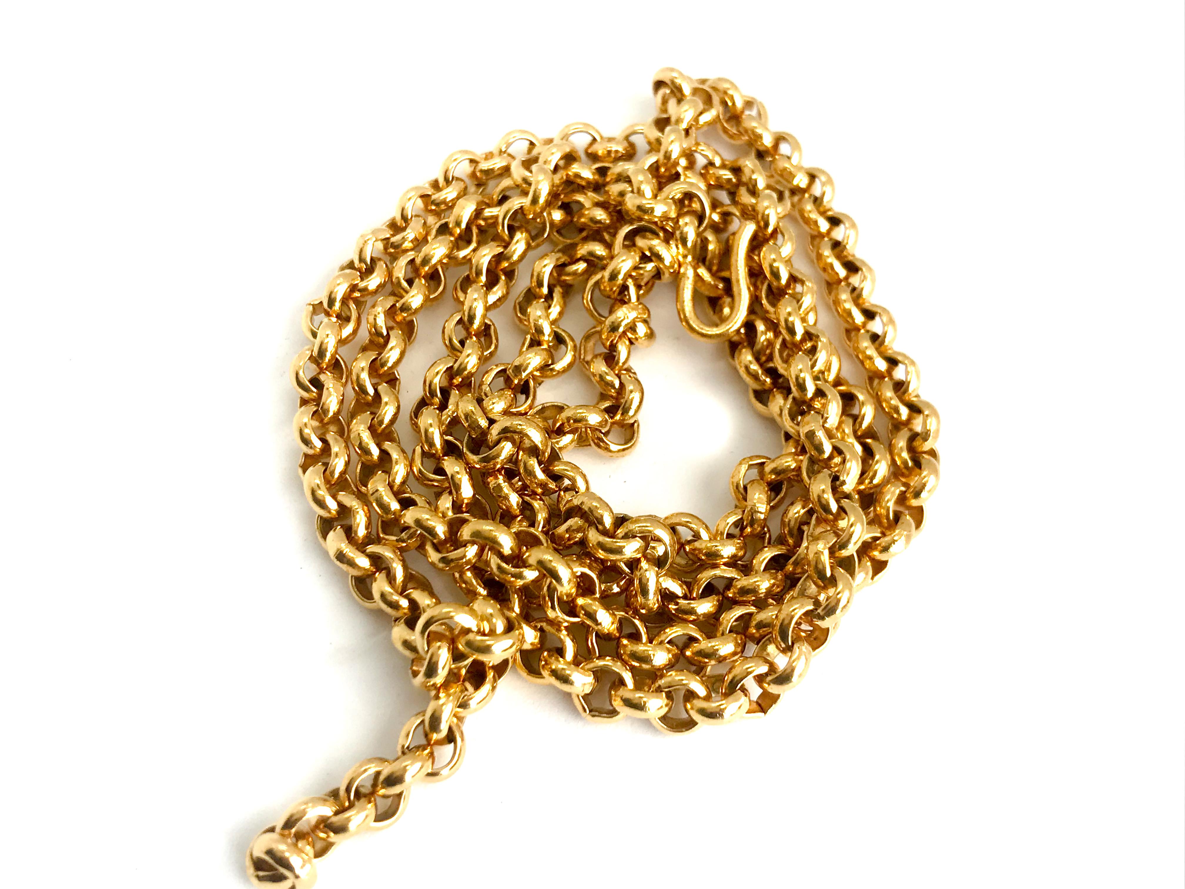 Chanel 1990s Gold Plated Belcher Chain 1