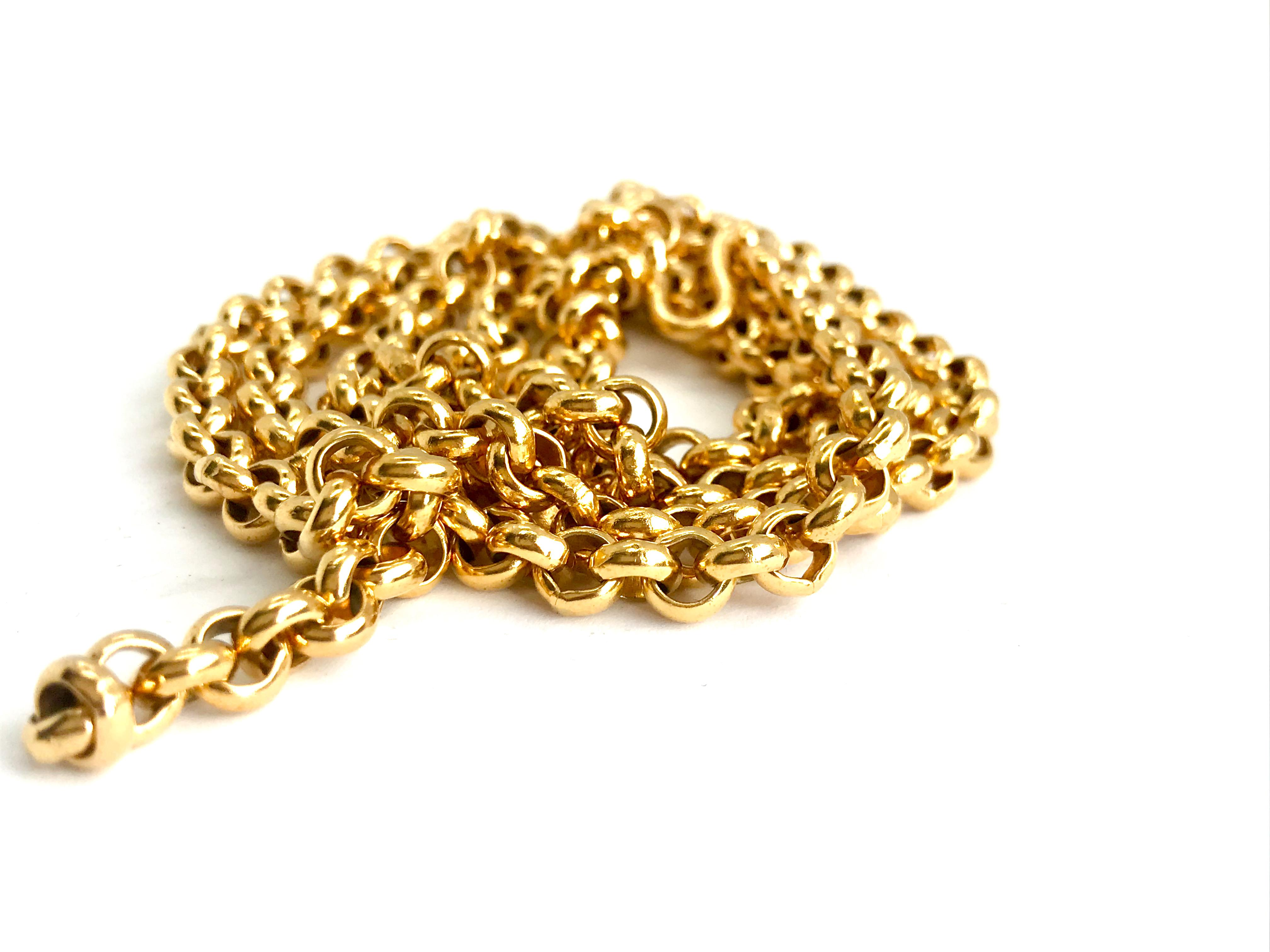 Chanel 1990s Gold Plated Belcher Chain 2