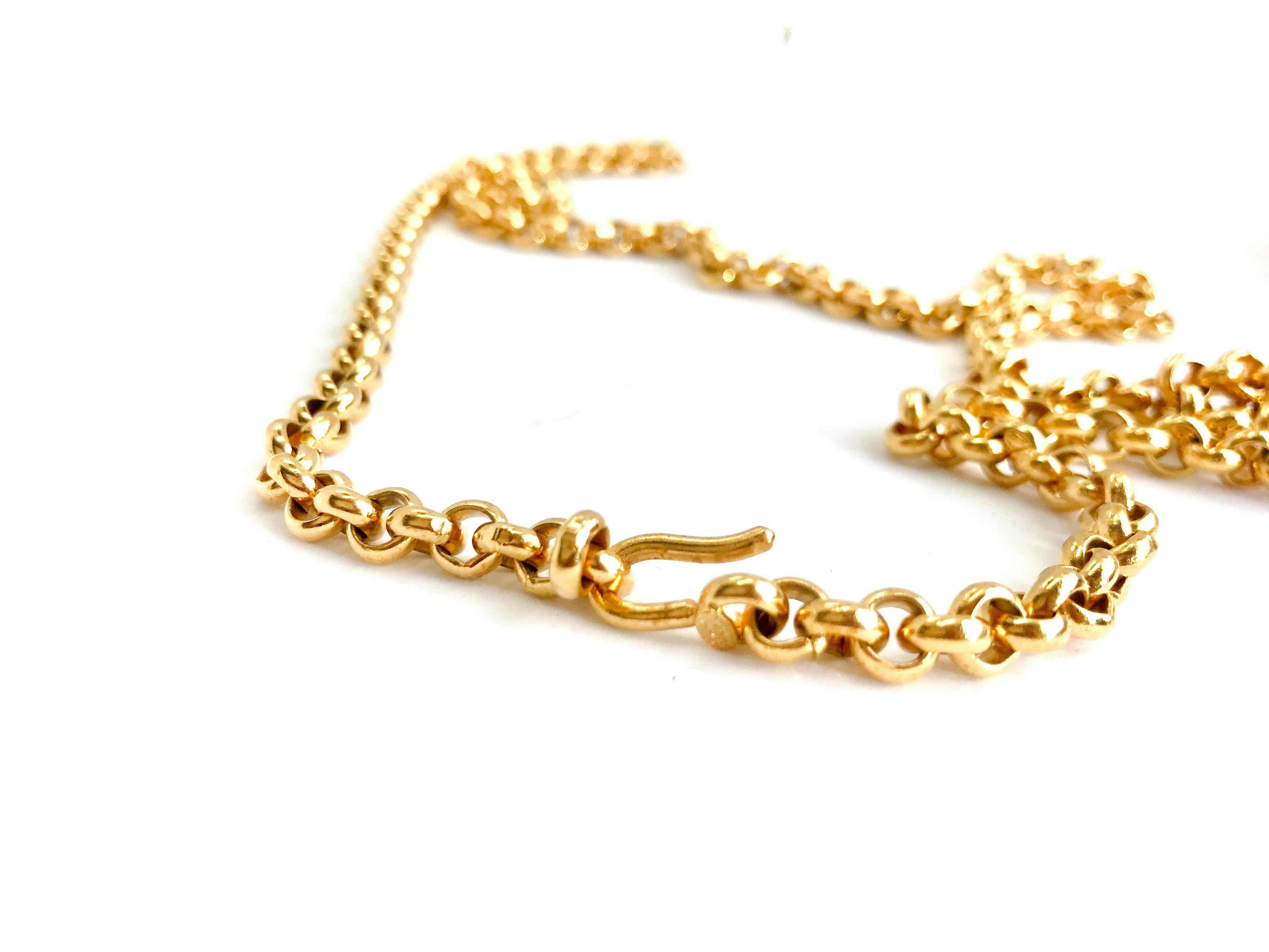 Chanel 1990s Gold Plated Belcher Chain 3