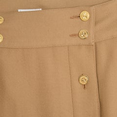 Chanel 1990s Jupe Mini FR36 Camel Wool Wrap Mini Skirt US6