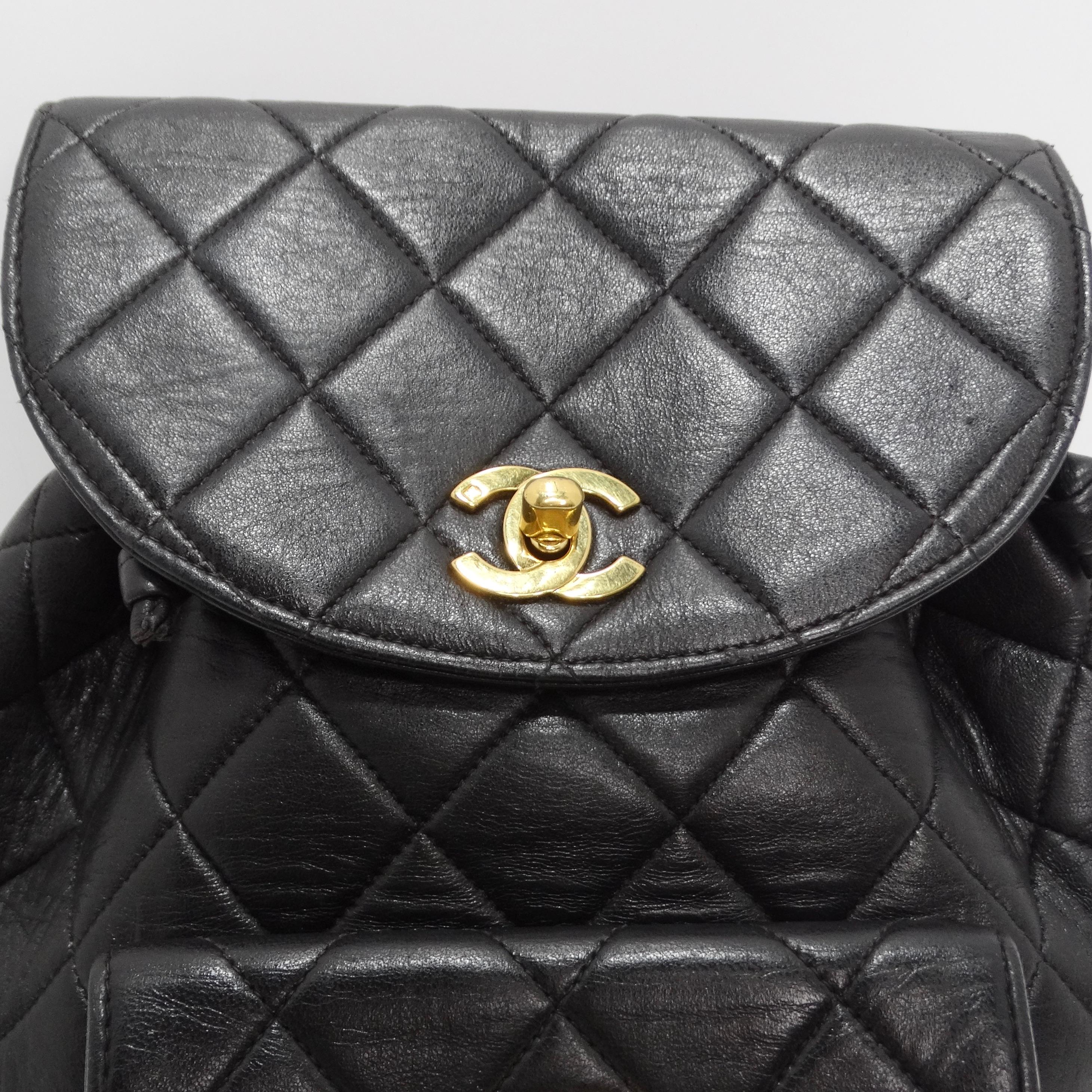 Women's or Men's Chanel 1990s Lambskin Quilted Backpack For Sale