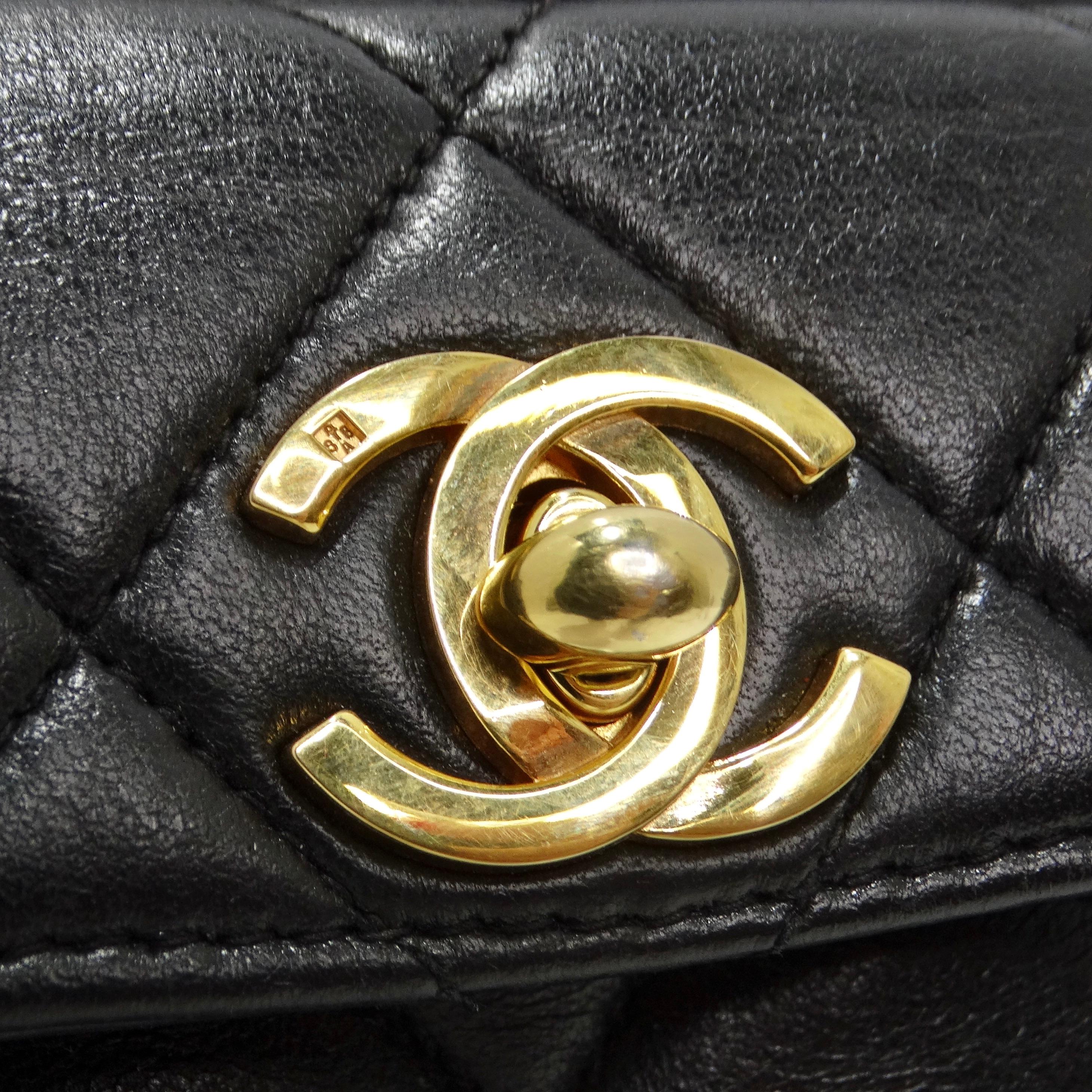 Chanel 1990s Lambskin Quilted Backpack For Sale 2