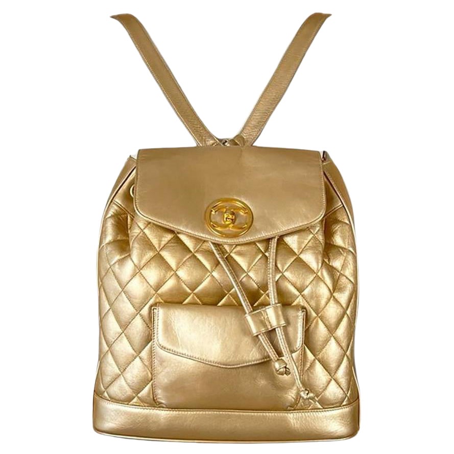 CHANEL 1990s Museum Level Rarest Leather Backpack en vente