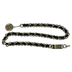 Chanel 1990’s Nameplate & Medallion Chain Belt