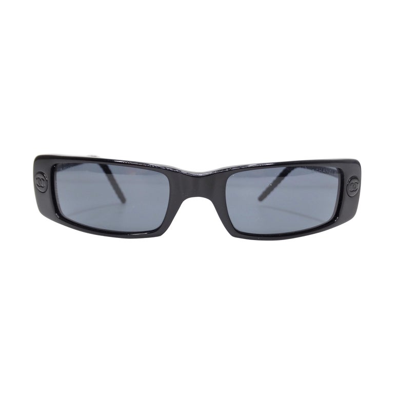 Chanel Oval Frame Sunglasses in Black