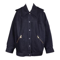 Chanel 1990s Vintage Schwarz Denim Jacke