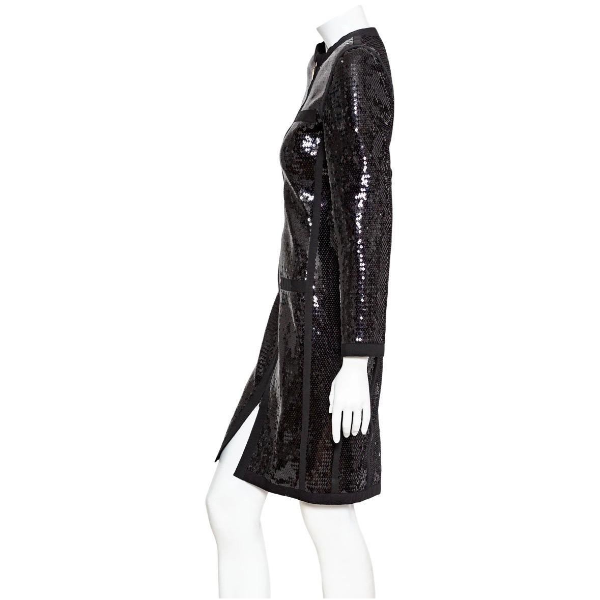 Women's Chanel 1991 Black Sequin Scuba Dress