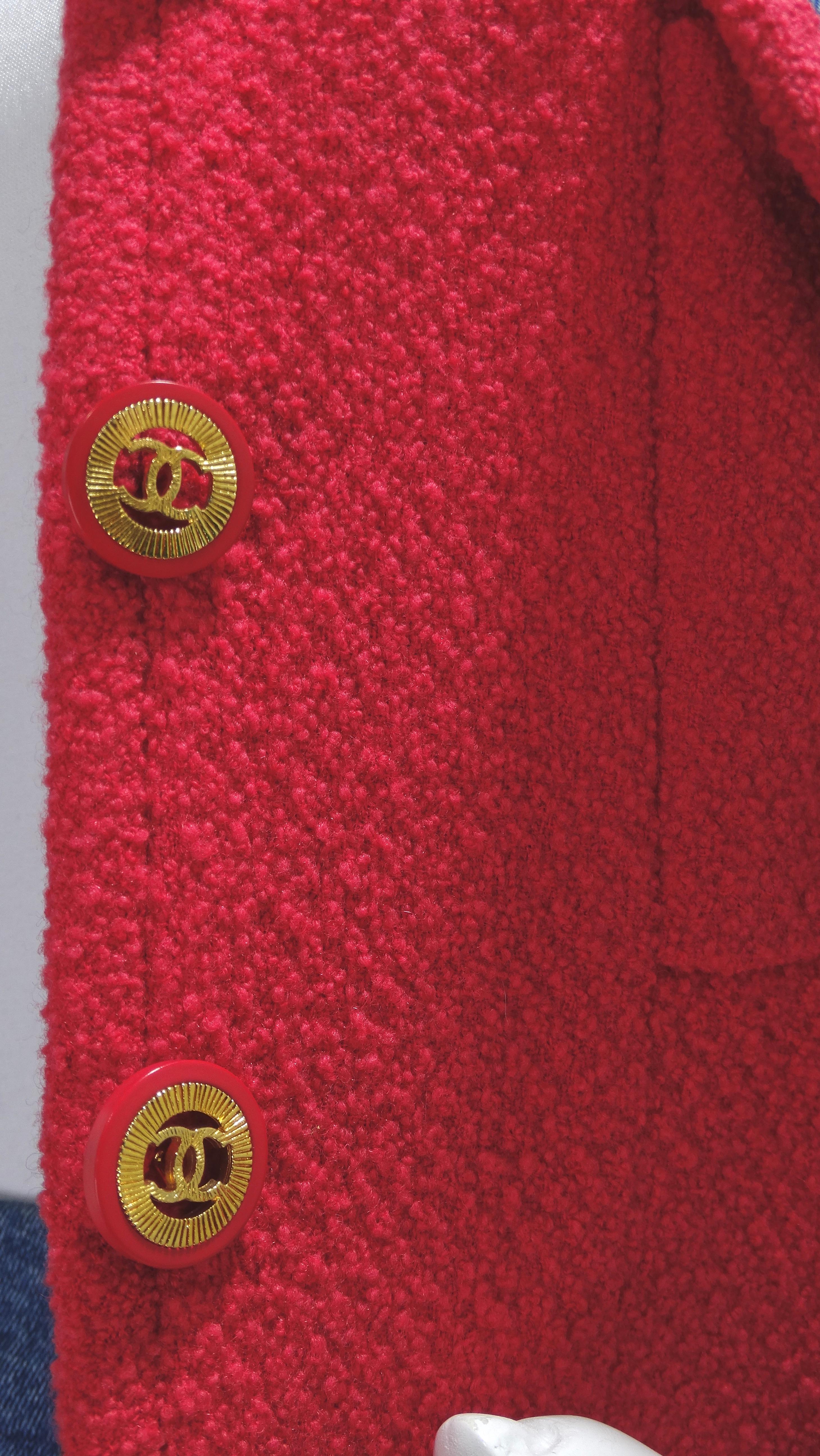 Women's  Chanel 1991 Pink Wool and Denim Skirt Set