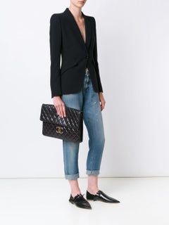 Chanel 1991 Quilted Lambskin Vintage Jumbo Maxi Flap Bag