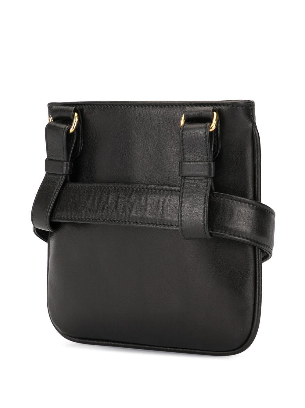 Chanel 1991 Rare Vintage Black Lambskin CC Stitched Waist Belt Bag Fanny Pack  For Sale 3