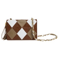 Chanel 1991 Sac Arlequin Leather Quilt Single Flap Shoulder Bag Pristine