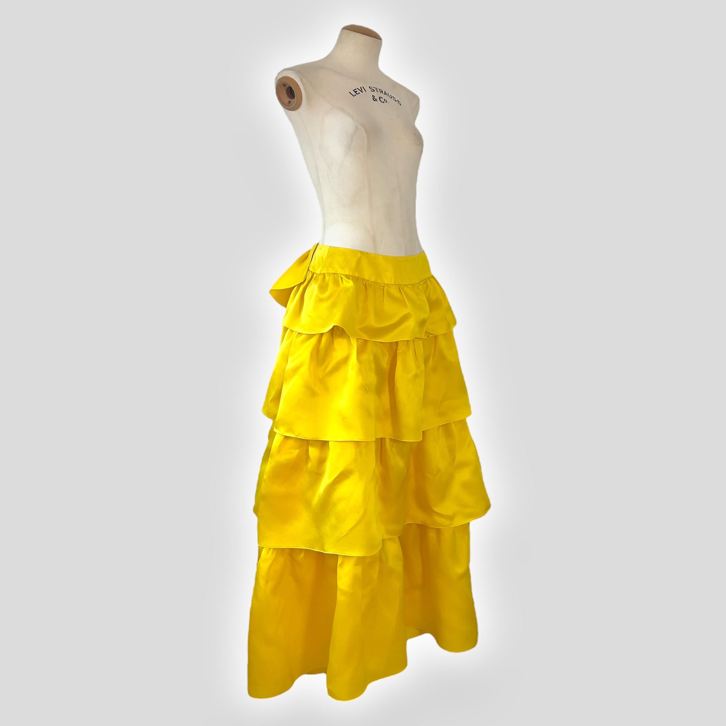 Maxi gonna in seta Chanel 1991 in vendita 8