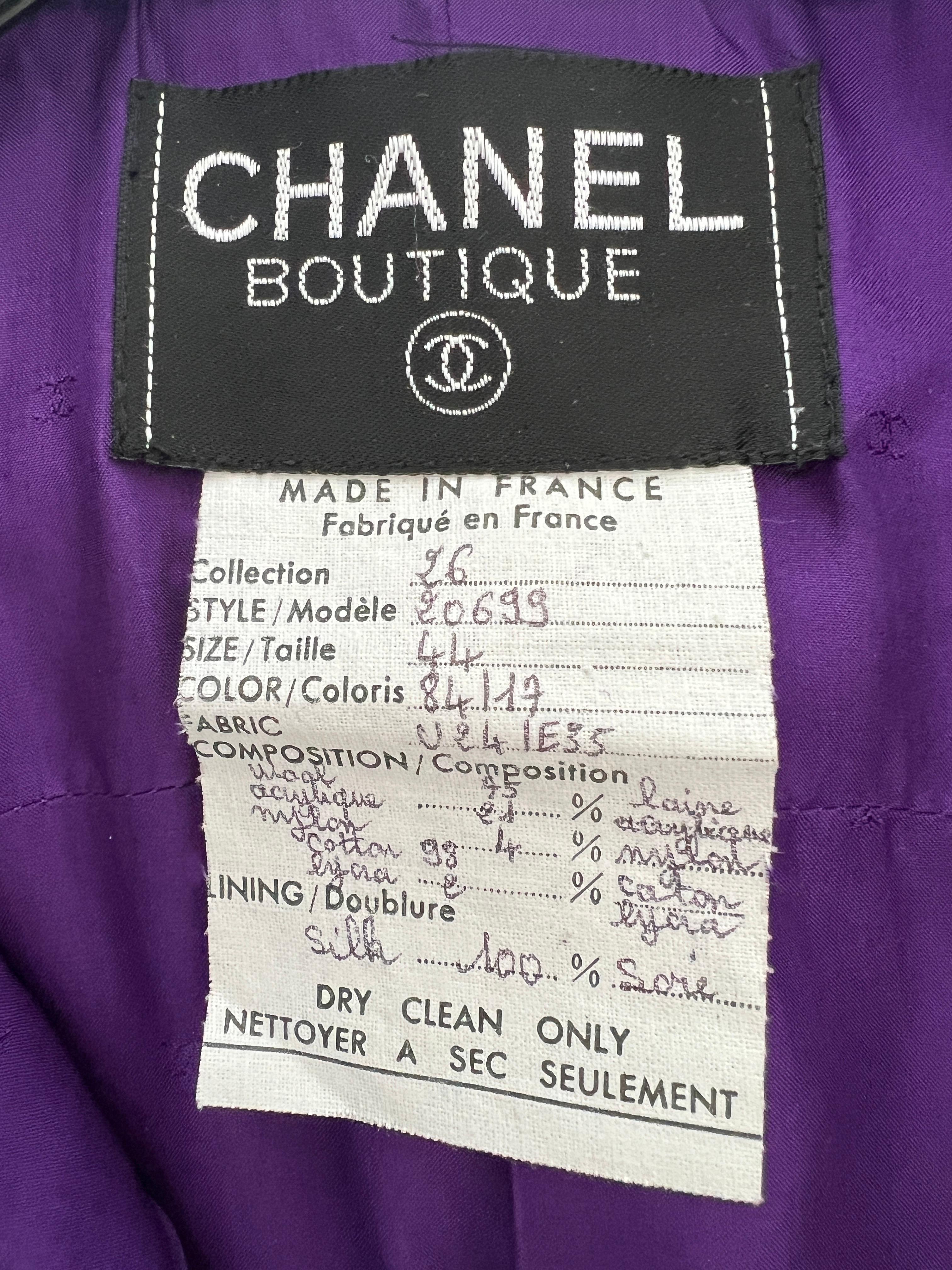Chanel 1991 Supermodel Ad Campaign Tweed Suit For Sale 16